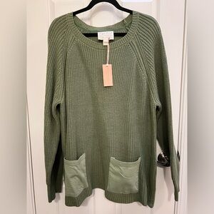 Evy's Tree The Edith Sweater Chive 1X NWT  $99